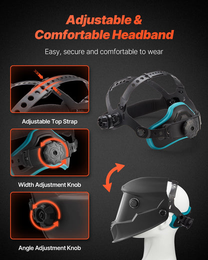 Welding Helmet Auto Darkening, 3.94" x 3.15" True Color Welding Hood, Solar-Powered Welder Mask 4 Arc Sensors, Wide Shade 4/5-9/9-13 for TIG MIG Weld Cutting Grinding Application - METIS Series
