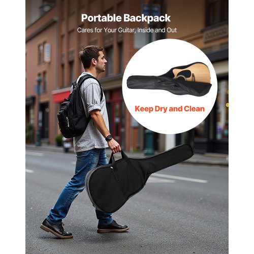 41 Zoll Cutway Akustikgitarre Naturfarbe Gig Bag für Anfänger für Erwachsene