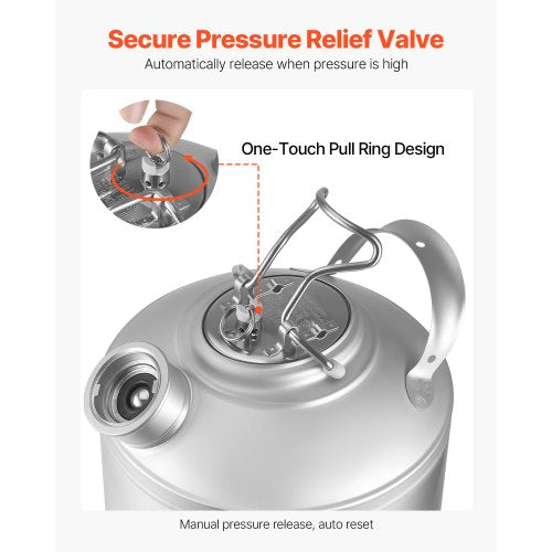 Rengöringsfat, 6,5L Fatledningsrengöringskit med D-kopplingsanslutning och gummibas, Ölledningsrengöring Används för rengöring av ölledningar, 304 rostfritt stål Kegerator ölledningsrengöringskit |  EU