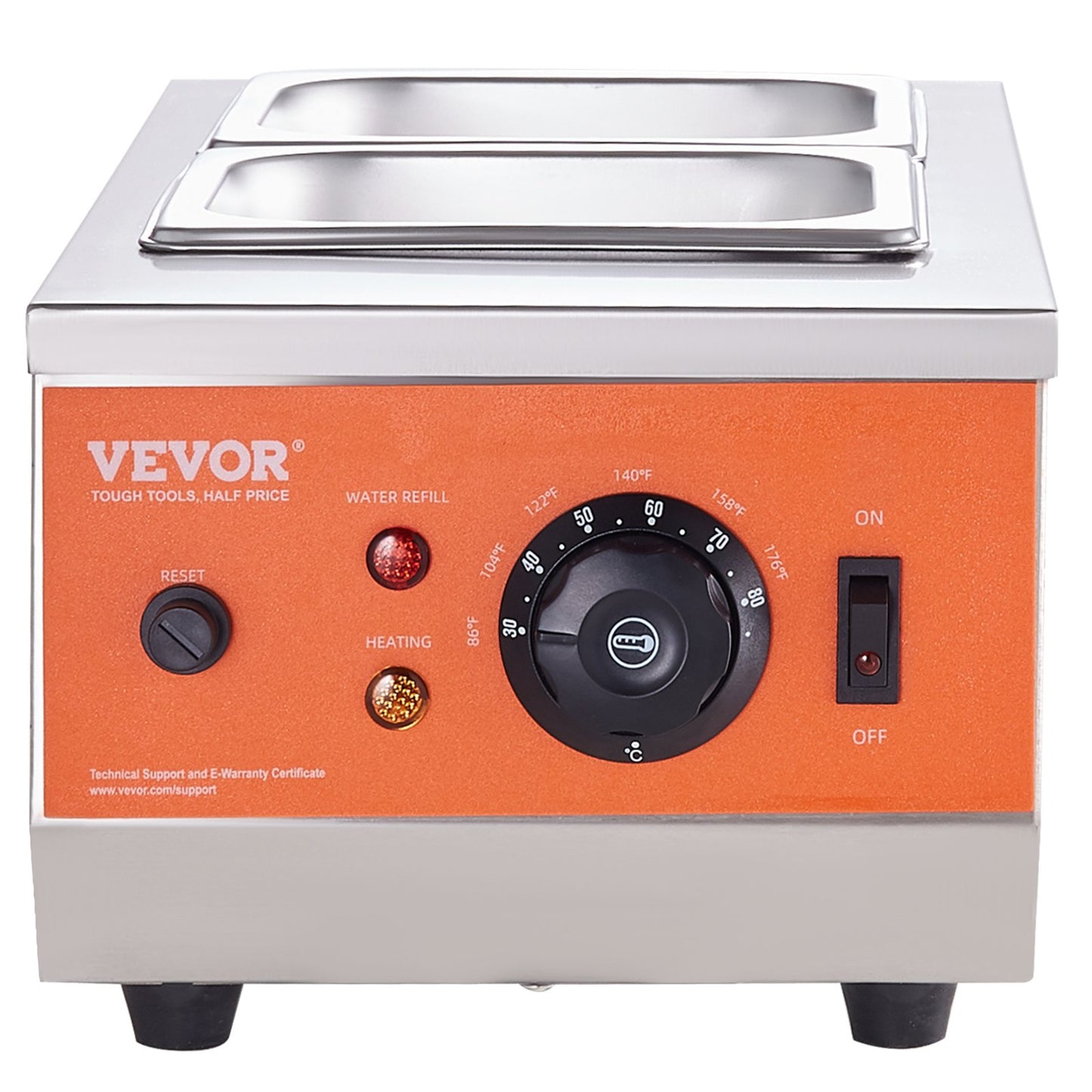 Chocolate Tempering Machine, 9 Lbs 2 Tanks Chocolate Melting Pot with TEMP Control 86~185℉, 800W Stainless Steel Electric Commercial Food Warmer For Chocolate/Milk/Cream Melting and Heating