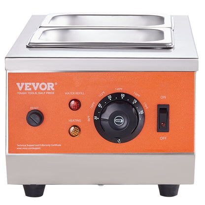 Chocolate Tempering Machine, 9 Lbs 2 Tanks Chocolate Melting Pot with TEMP Control 86~185℉, 800W Stainless Steel Electric Commercial Food Warmer For Chocolate/Milk/Cream Melting and Heating