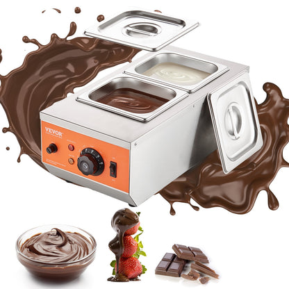 Chocolate Tempering Machine Chocolate Melting Pot 9 Pounds 2 Tanks