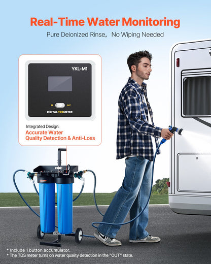 Spotless deionized water system Car wash system with integrated TDS meter