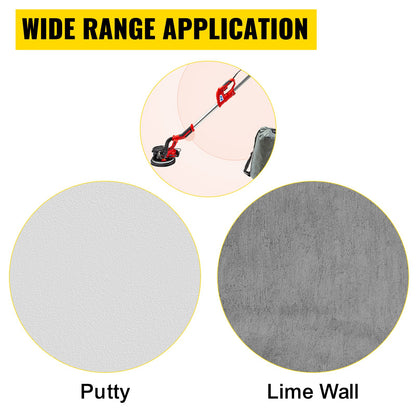 Drywall Sander 850W, Electric Drywall Sander, Variable Speed 800-1750 RPM, Foldable Sheetrock Sander, with Telescope Handle, Electric Sander, with LED Strip Light and Vacuum Bag, Wall Sander