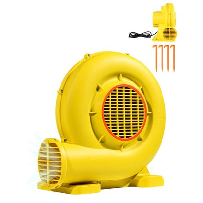 Inflatable Blower, 380W&450W, 0.5 & 0.6 HP Bounce House Blower, Pump Commercial Air Blower for Inflatables, Bouncy Castle Electric Air Blower Fan Perfect for Bounce House, Waterslides, Yellow