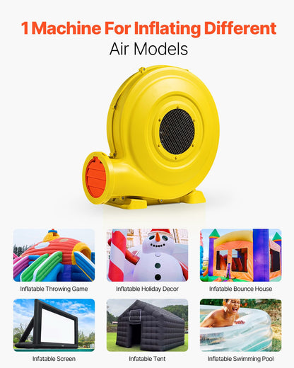 Aufblasbares Hüpfburggebläse 1,2 und 1,3 PS, 950 W für kommerzielle Hüpfburg