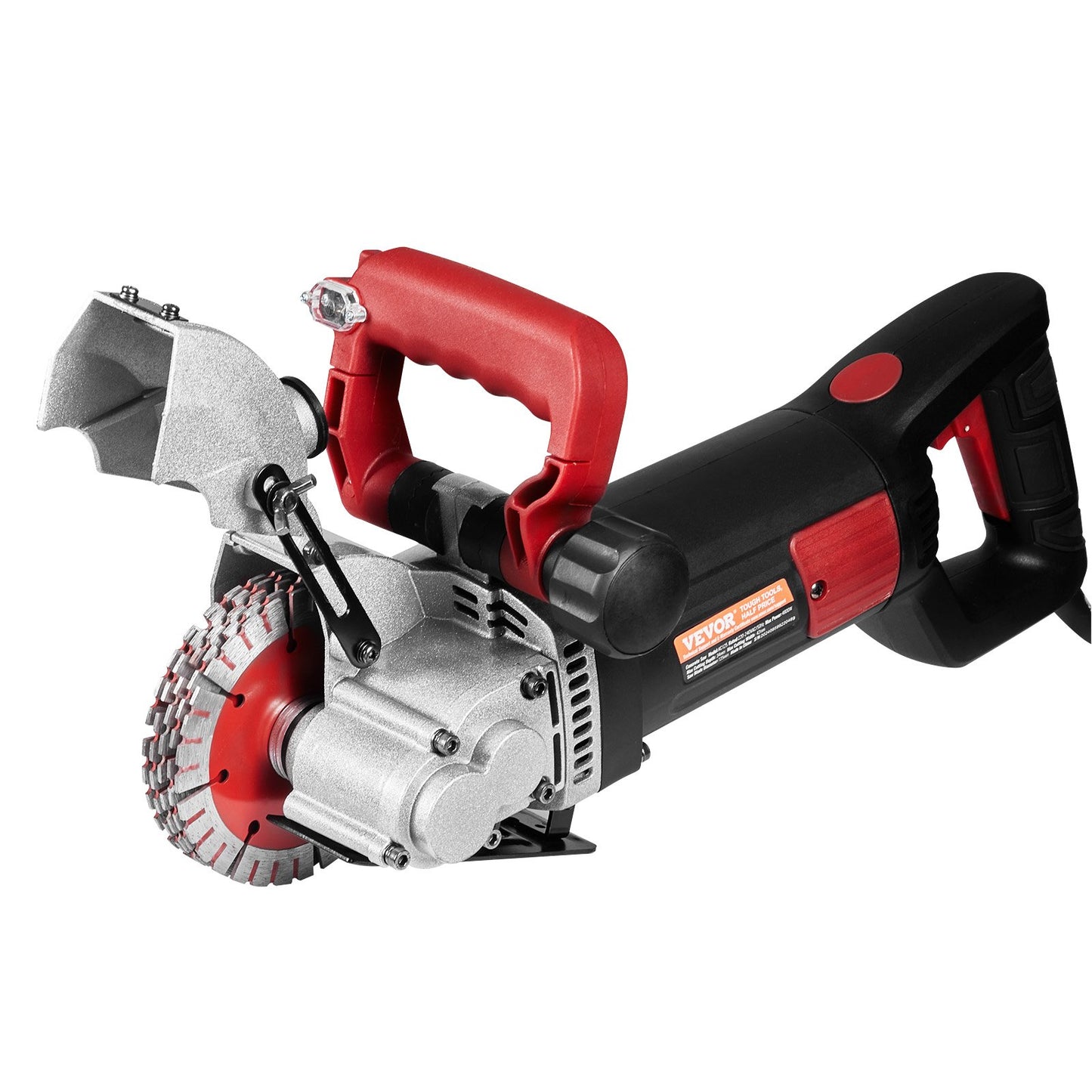 Wall Chaser 34 mm Cutting Depth Wall Groove Cutting Machine 42 mm Cutting Width Wall Cutting Machine 4800W Wall Cutting Machine With 5 Saw Blades 125 mm Diameter 6200r/Min with Infrared Beam