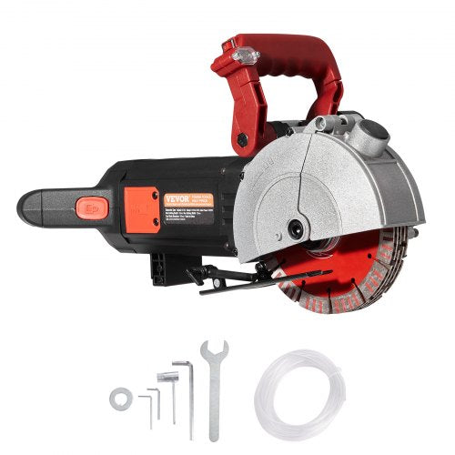 4800W Wall Chaser 38mm/1.5" Cutting Width,Wall Groove Cutting Machine 52mm/2" Cutting Depth,Wall Slotting Machine With 5 Saw Blades 6.3" Diameter 5000r/Min,One-time Forming Dustless