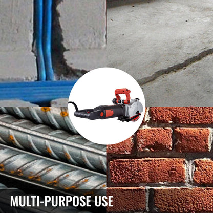 4800W Wall Chaser 38mm/1.5" Cutting Width,Wall Groove Cutting Machine 52mm/2" Cutting Depth,Wall Slotting Machine With 5 Saw Blades 6.3" Diameter 5000r/Min,One-time Forming Dustless