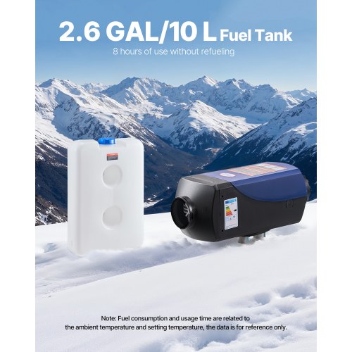 Dieselheizung Tragbarer Diesel-Lufterhitzer 8KW DC 12V/24V 10 L großer Tank | EU