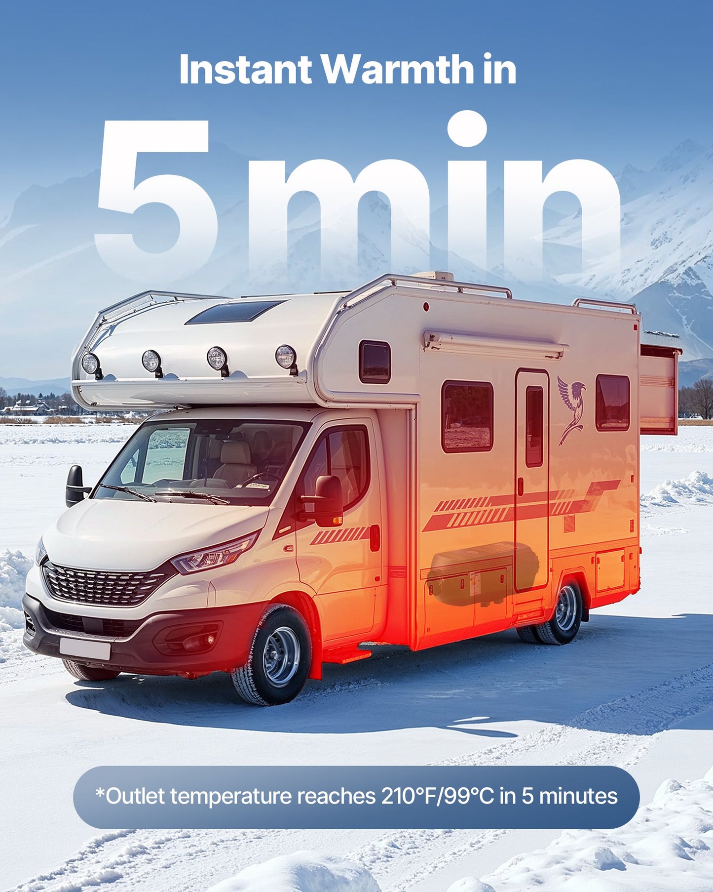 Diesel Heater, 8KW, DC 12V/24V, Portable Diesel Air Heater with Remote Control and LCD Screen, Fast Heating Low Noise, 2.6 Gal Large Fuel Tank for Vehicles, Vans, RVs, Campers, and Trucks