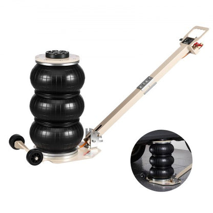 Air Jack, 3 Ton/6613 lbs Triple Bag Air Jack, Airbag with Six Steel Pipes, Lift Up to 17.7 inch/450 mm, 1-6 s Fast Lifting Pneumatic with Adjustable Long Handle for Car, SUV, Pickup Truck Repair