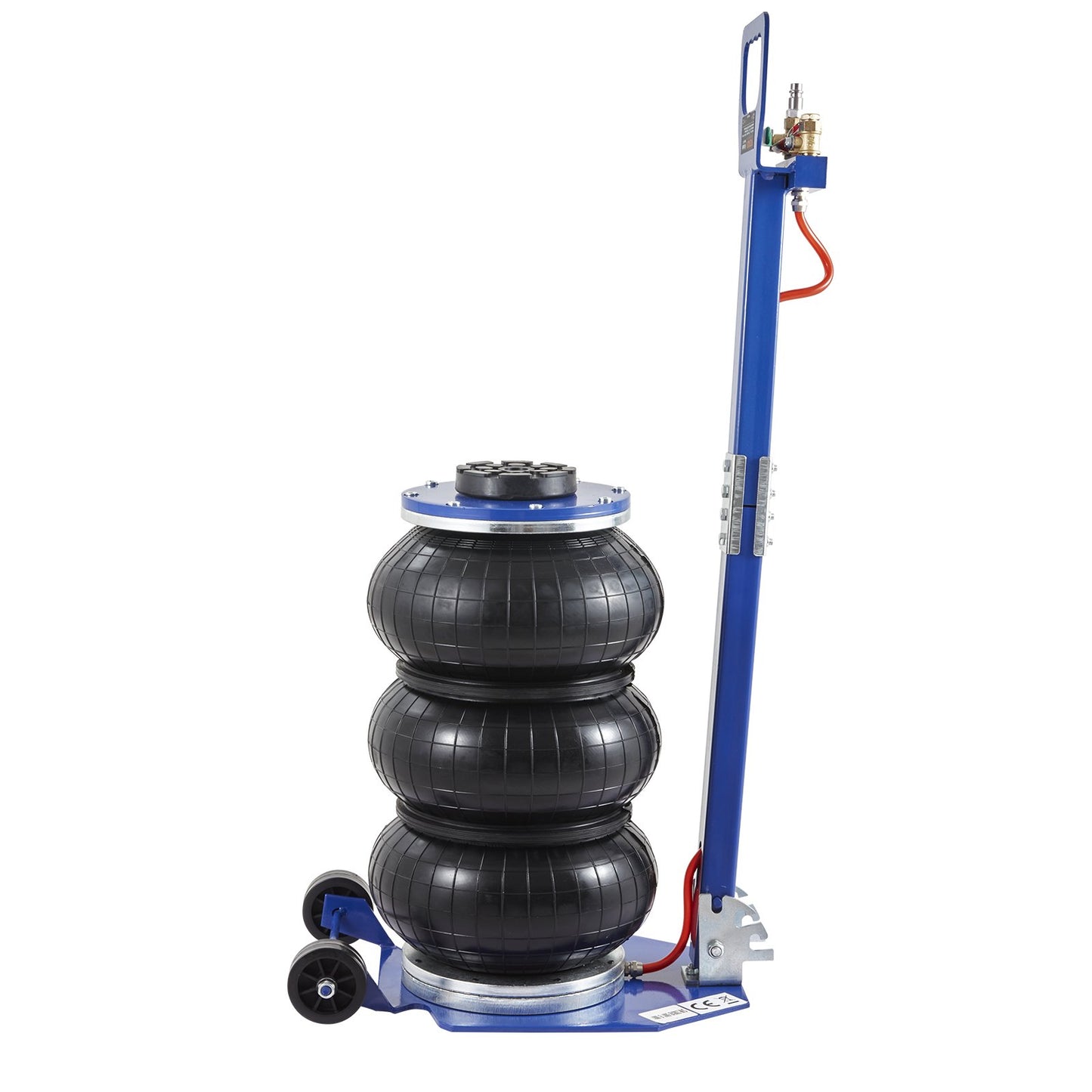 Air Jack, 3 Ton/6600 lbs Triple Bag Air Jack, Airbag Jack with Six Steel Tubes, Lifts Up to 17.7", 3-5s Quick Lifting Pneumatic Jack, with Adjustable Long Handles for Cars, Garage, Repair (Blue)