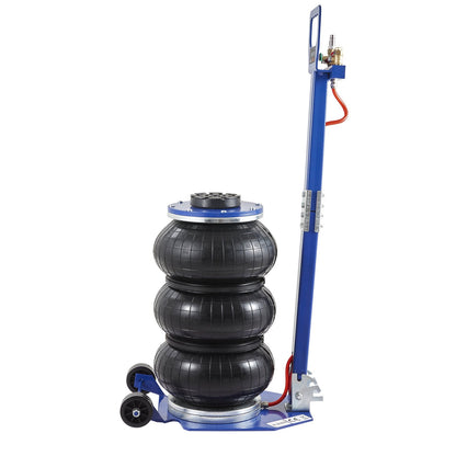 Air Jack, 3 Ton/6600 lbs Triple Bag Air Jack, Airbag Jack with Six Steel Tubes, Lifts Up to 17.7", 3-5s Quick Lifting Pneumatic Jack, with Adjustable Long Handles for Cars, Garage, Repair (Blue)