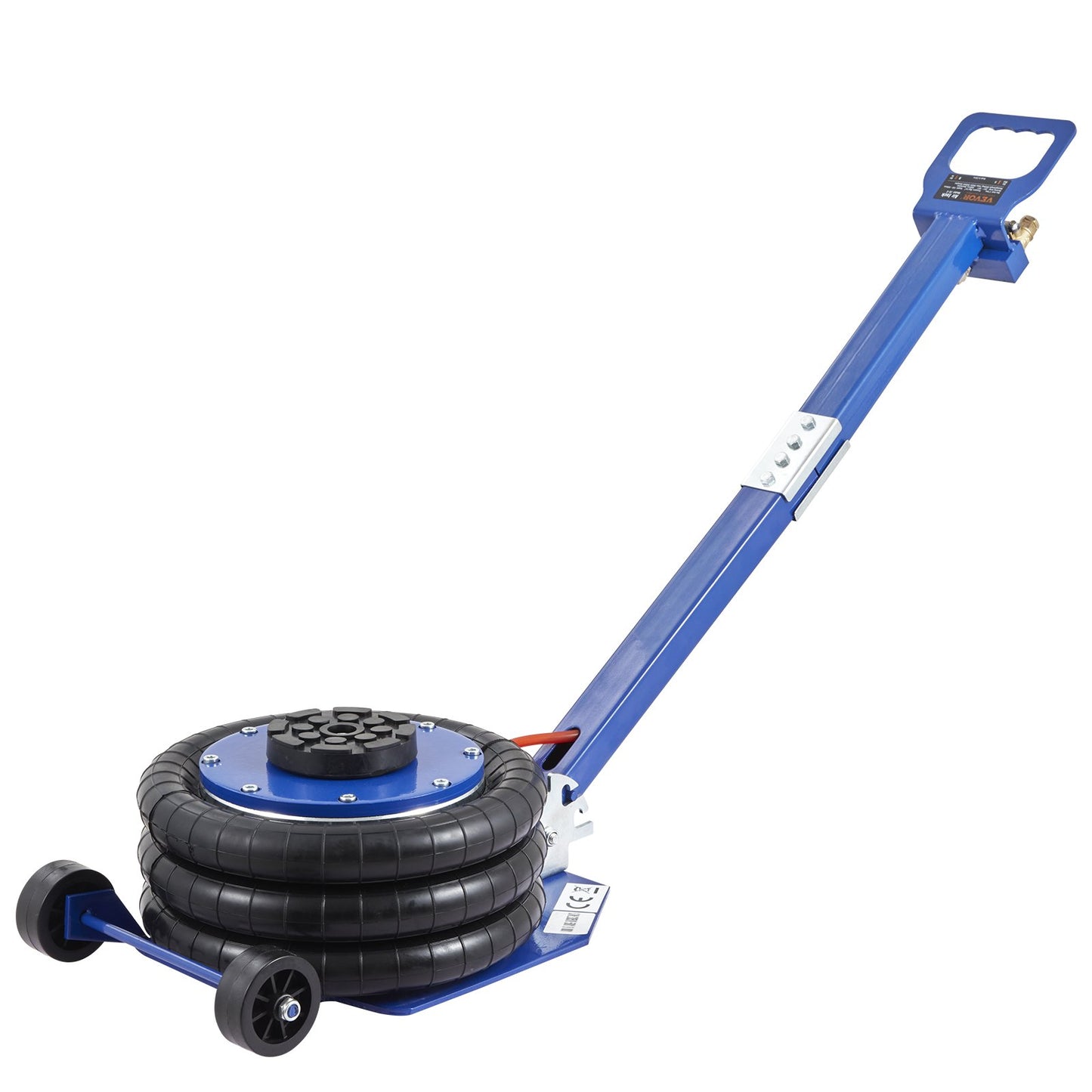 Air Jack, 3 Ton/6600 lbs Triple Bag Air Jack, Airbag Jack with Six Steel Tubes, Lifts Up to 17.7", 3-5s Quick Lifting Pneumatic Jack, with Adjustable Long Handles for Cars, Garage, Repair (Blue)