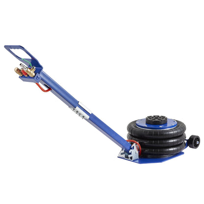 Air Jack, 3 Ton/6600 lbs Triple Bag Air Jack, Airbag Jack with Six Steel Tubes, Lifts Up to 17.7", 3-5s Quick Lifting Pneumatic Jack, with Adjustable Long Handles for Cars, Garage, Repair (Blue)