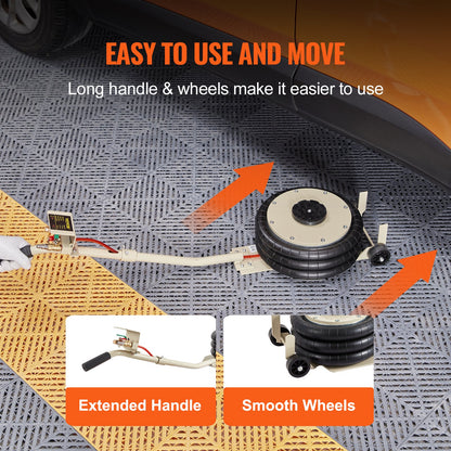 Triple Bag Air Jack 3 Ton/6600 lbs pneumatiskt uttag för bil-SUV-lyft