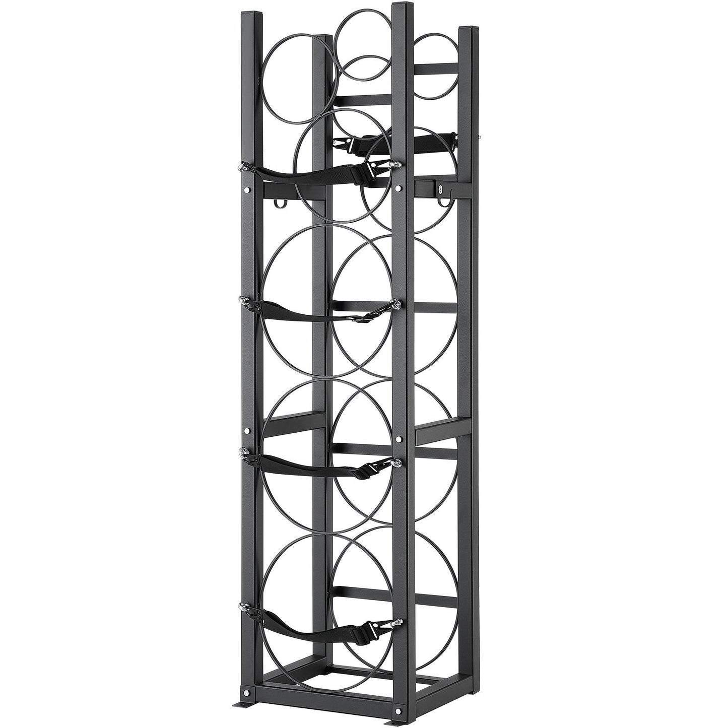 Refrigerant Tank Rack, with 3 x 30 lbs and other 3 small bottle tanks, cylinder tank rack 12.79x12.99x47.12 inches, refrigerant cylinder rack and holder for freon, gases, oxygen, nitrogen