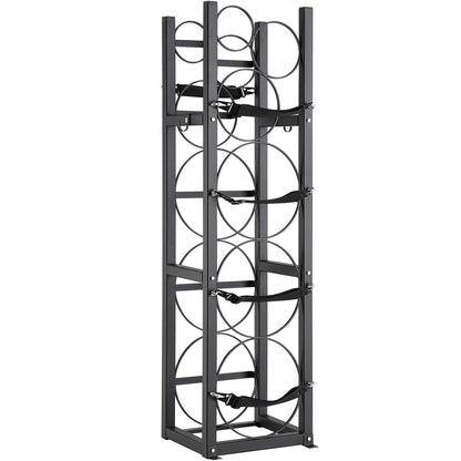 Refrigerant Tank Rack, with 3 x 30 lbs and other 3 small bottle tanks, cylinder tank rack 12.79x12.99x47.12 inches, refrigerant cylinder rack and holder for freon, gases, oxygen, nitrogen
