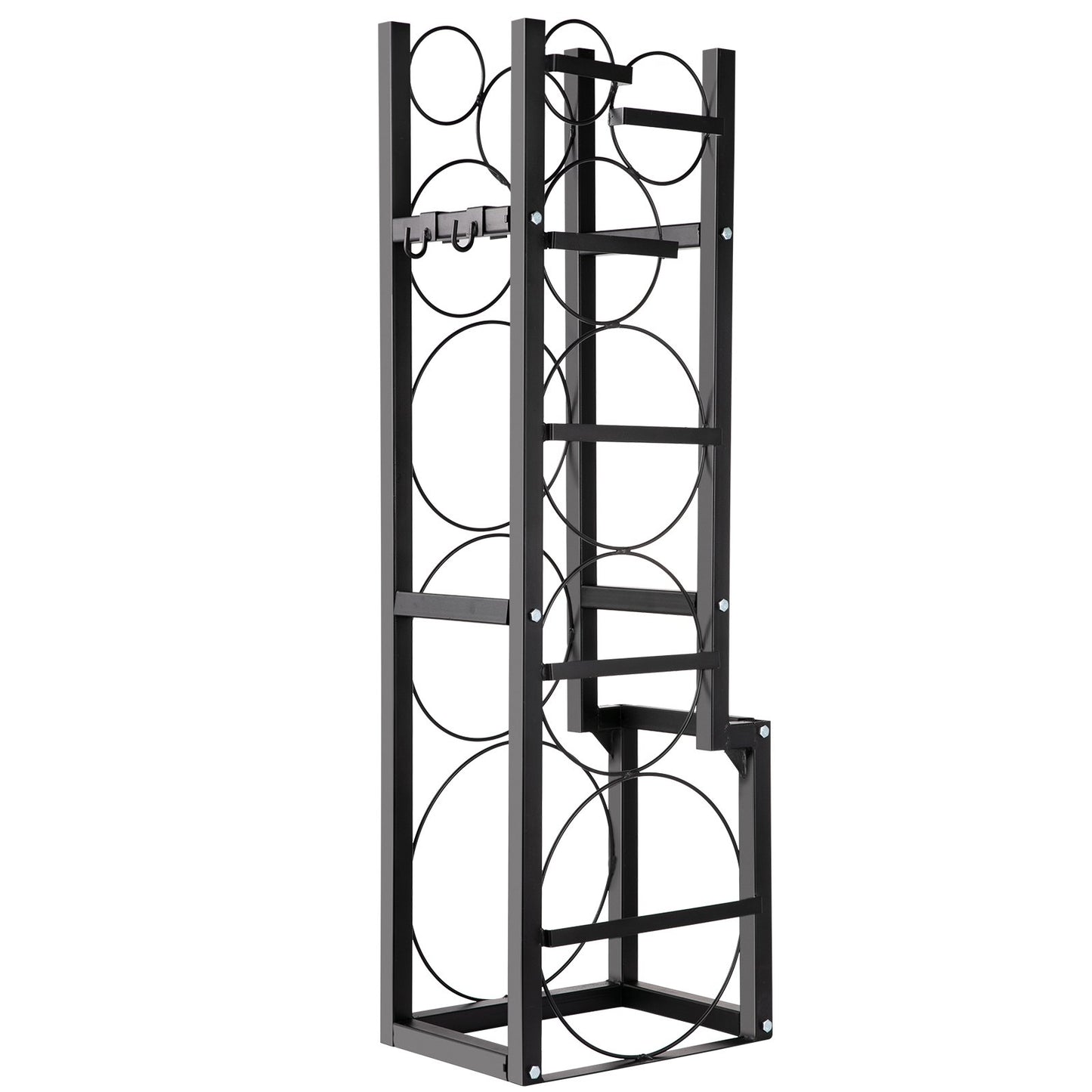 Refrigerant Tank Rack with 1x50lb, 2x30lb and 3 small bottles cylinder tank rack, 48.5x15x11 inch refrigerant cylinder rack Gas cylinder rack and holder for gas oxygen nitrogen storage