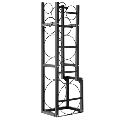 Refrigerant Tank Rack with 1x50lb, 2x30lb and 3 small bottles cylinder tank rack, 48.5x15x11 inch refrigerant cylinder rack Gas cylinder rack and holder for gas oxygen nitrogen storage