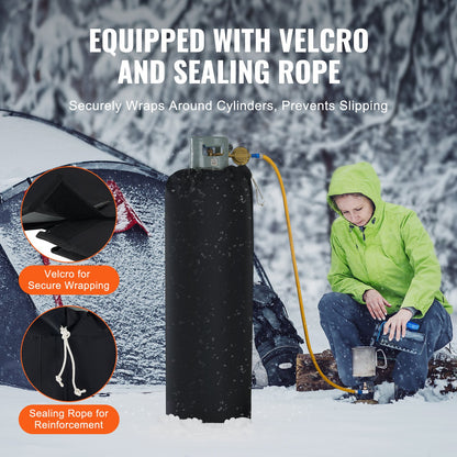 Isolierter Gasflaschenheizer im Bandstil für 100 lbs Gastanks, 280 W, 90 ℉