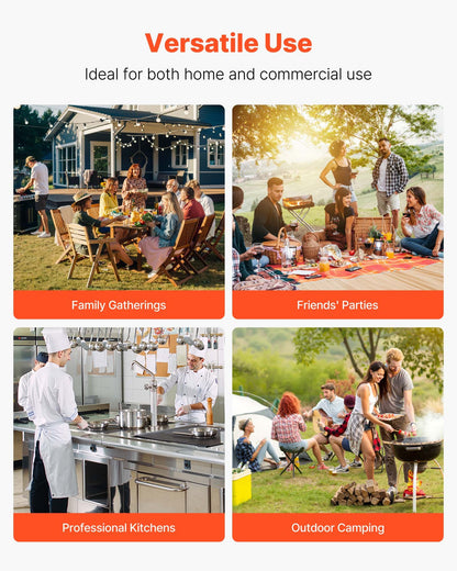 Grilling Accessories, 4PCS BBQ Grill Tool Set, Heavy Duty Stainless Steel Barbecue Tools, Kitchen Utensils with Tong, Spatula, Fork, Brush, for Outdoor Grills, Gift for Father Men Husband