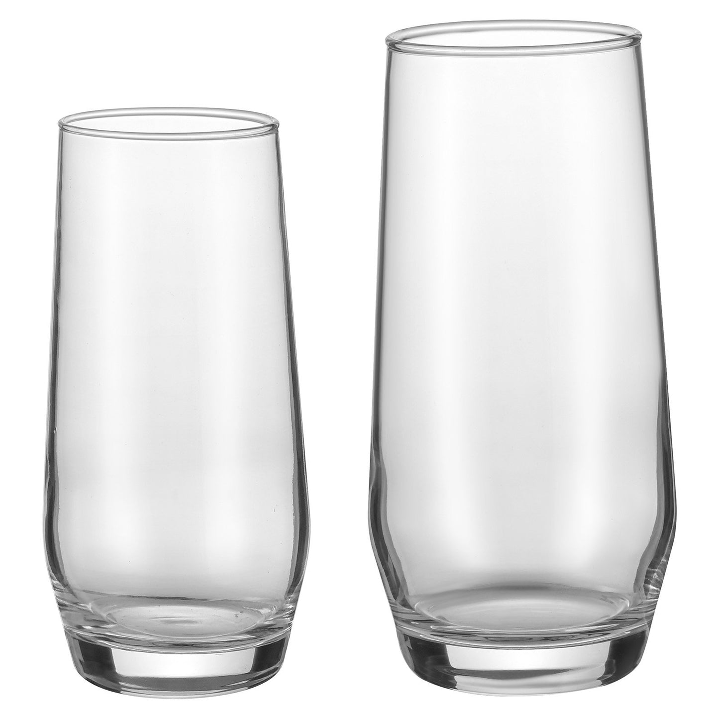 Drinking Glasses Set, 16-Piece Crystal Glass Cups, Elegant Mixed Glassware Set, with 8 Pcs 18.26 Oz Highball and 8 Pcs 11.5 Oz Cocktail Drinkware for Kitchen, Beer, Smoothie, Juice, Soda, Wine