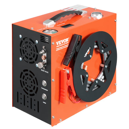 PCP-luftkompressor, 4500PSI/30Mpa Bärbar PCP-luftpistolkompressor - Inbyggt vatten- och fläktkylsystem, Auto-Stop | DC12V/AC230V Paintball tankkompressor för luftgevär, dykflaska
