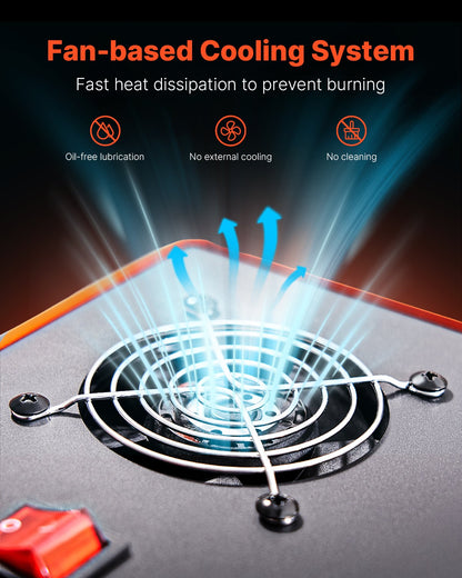 PCP Air Compressor, 4500PSI/30Mpa Portable PCP Airgun Compressor with Built-in Converter & Fan Cooling System, DC12V/AC120V Manual-Stop Air Rifle, Paintball and Scuba Tank Compressor Pump