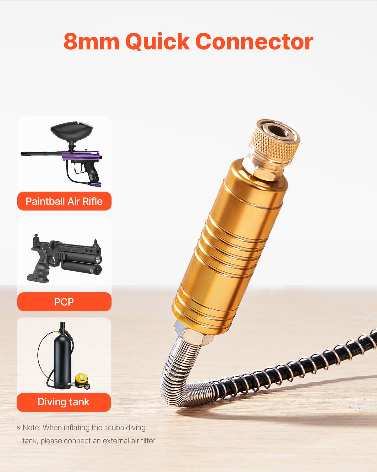 PCP Air Compressor, 4500PSI/30Mpa PCP Airgun Compressor with Built-in Converter & Fan Cooling System, Auto Stop DC12V/AC120V Portable Paintball Tank Compressor for Air Rifle, Scuba Diving Bottle