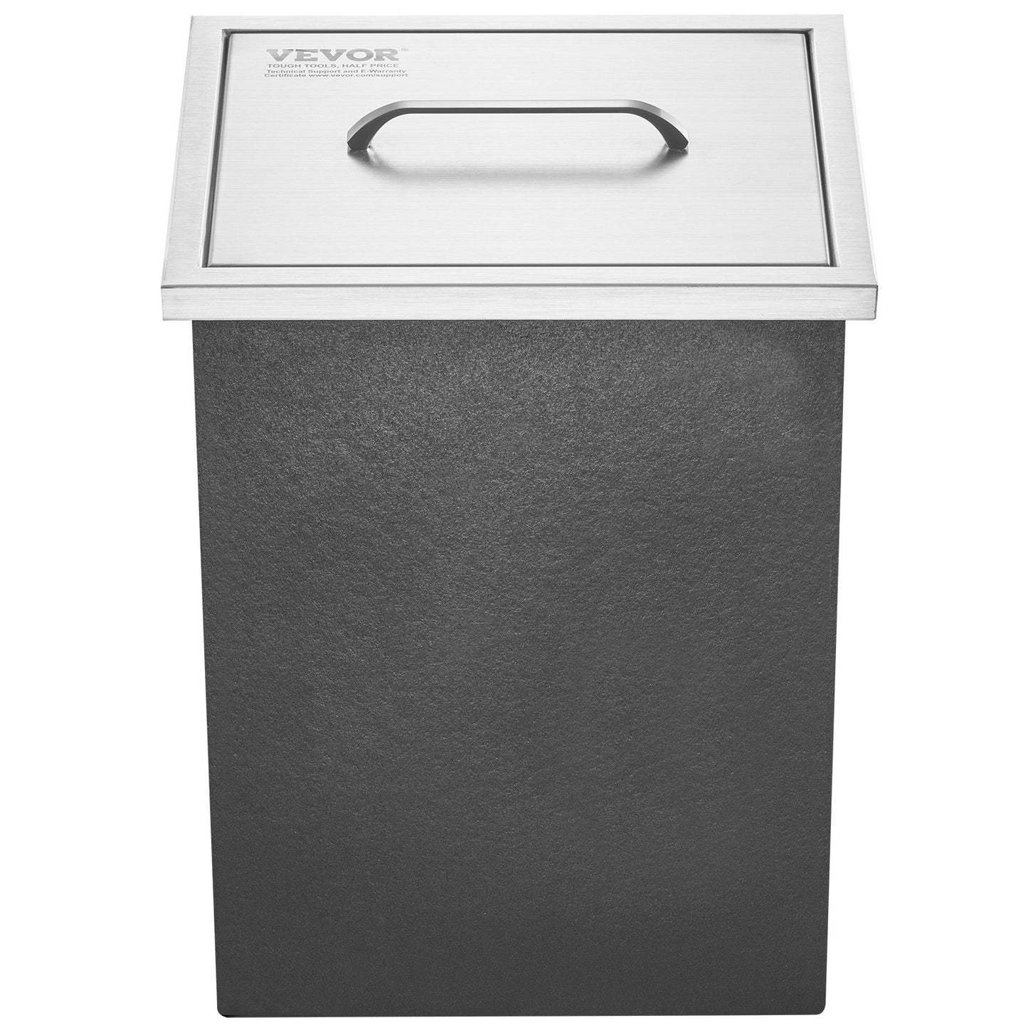 Drop in Ice Chest, 14"L x 12"W x 18"H Stainless Steel Ice Cooler, Commercial Ice Container with Lid, 40 qt Outdoor Kitchen Ice Bar, Drain Pipe and Drain Plug Included, for Cold Wine Beer