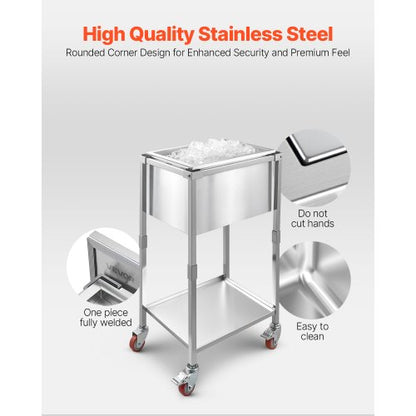 31L Rollkühler für den Außenbereich, stehende Kühlbox auf Rädern | EU