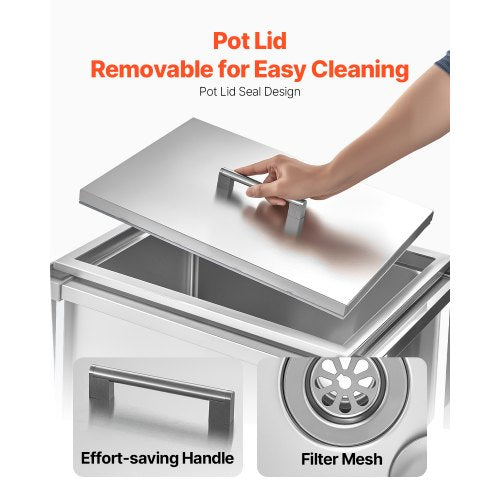 31L Rollkühler für den Außenbereich, stehende Kühlbox auf Rädern | EU