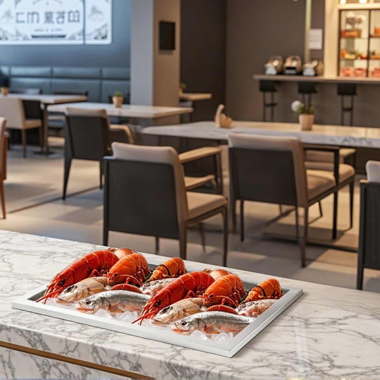 Drop in Ice Chest, 20"L x 14"W x 12"H Stainless Steel Drop in Cooler, 31.7 Quart Commercial Ice Bin with Pot Lid for Outdoor Kitchen Patio Bar, Drain-pipe Set Included, for Cold Wine Beer