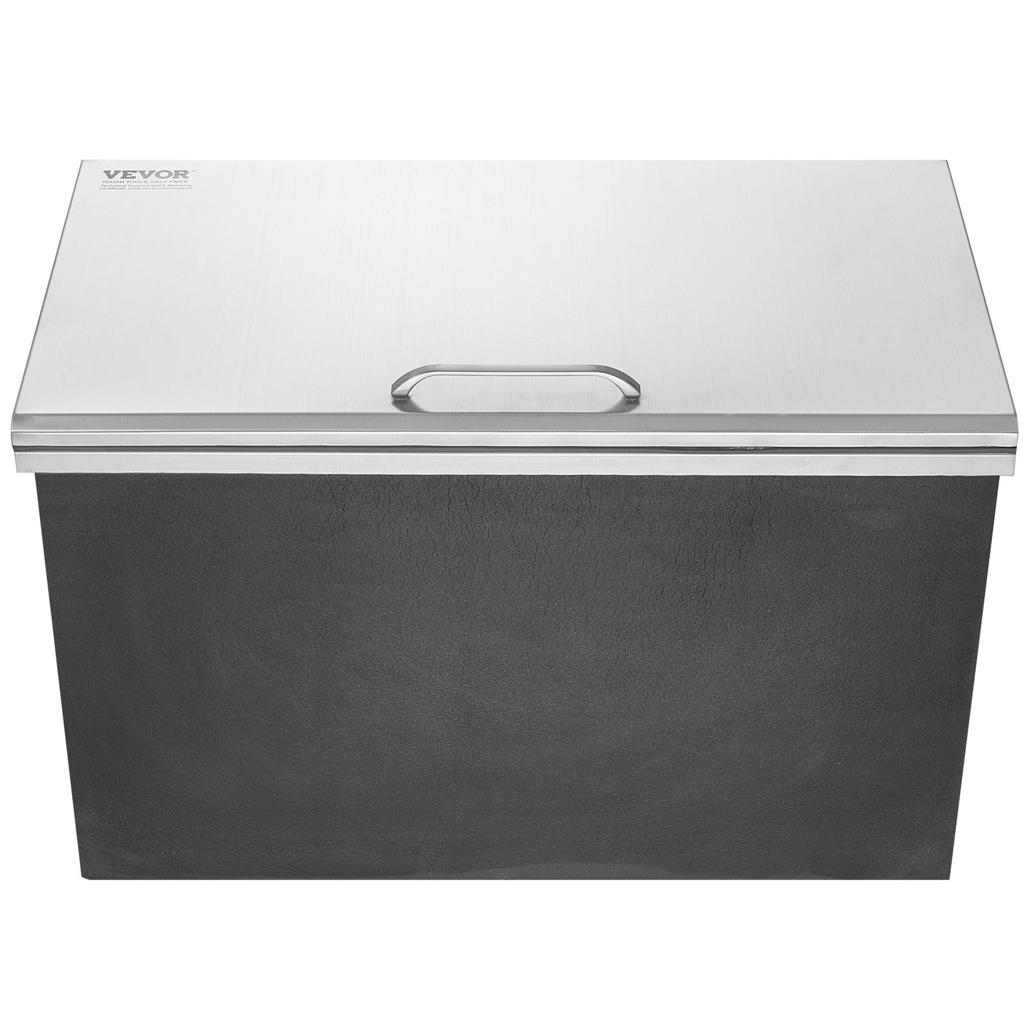 Drop in Ice Chest, 24"L x 20"W x 15"H Stainless Steel Ice Cooler, Commercial Ice Bin with Hinged Cover, 40 qt Outdoor Kitchen Ice Bar, Drain-pipe and Drain Plug Included, for Cold Wine Beer