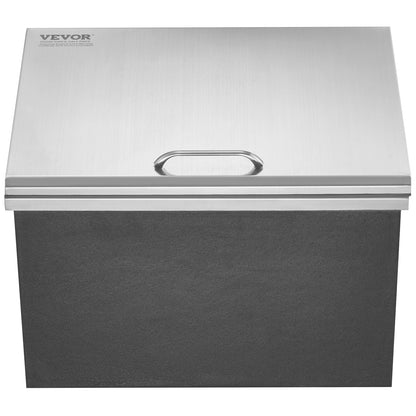 20"x16"x13" Drop in Ice Chest Ice Cooler Ice Bin Rostfritt stål med lock