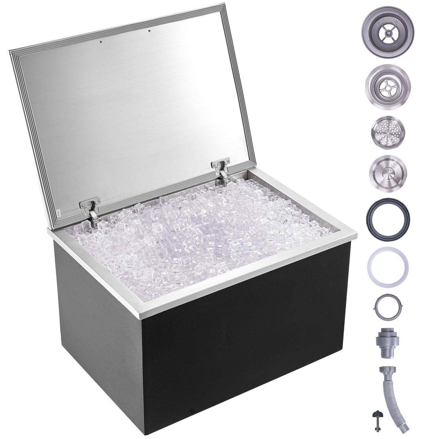 28 "x 20" x 17 "Drop in Ice Chest Ice Cooler Ice Bin Edelstahl mit Deckel