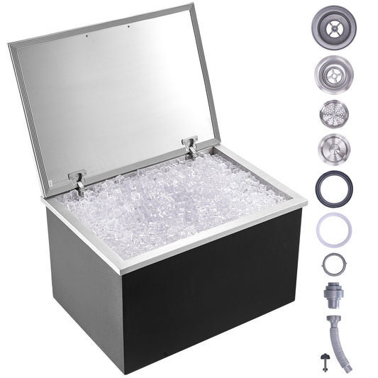 28 "x 20" x 17 "Drop in Ice Chest Ice Cooler Ice Bin Edelstahl mit Deckel