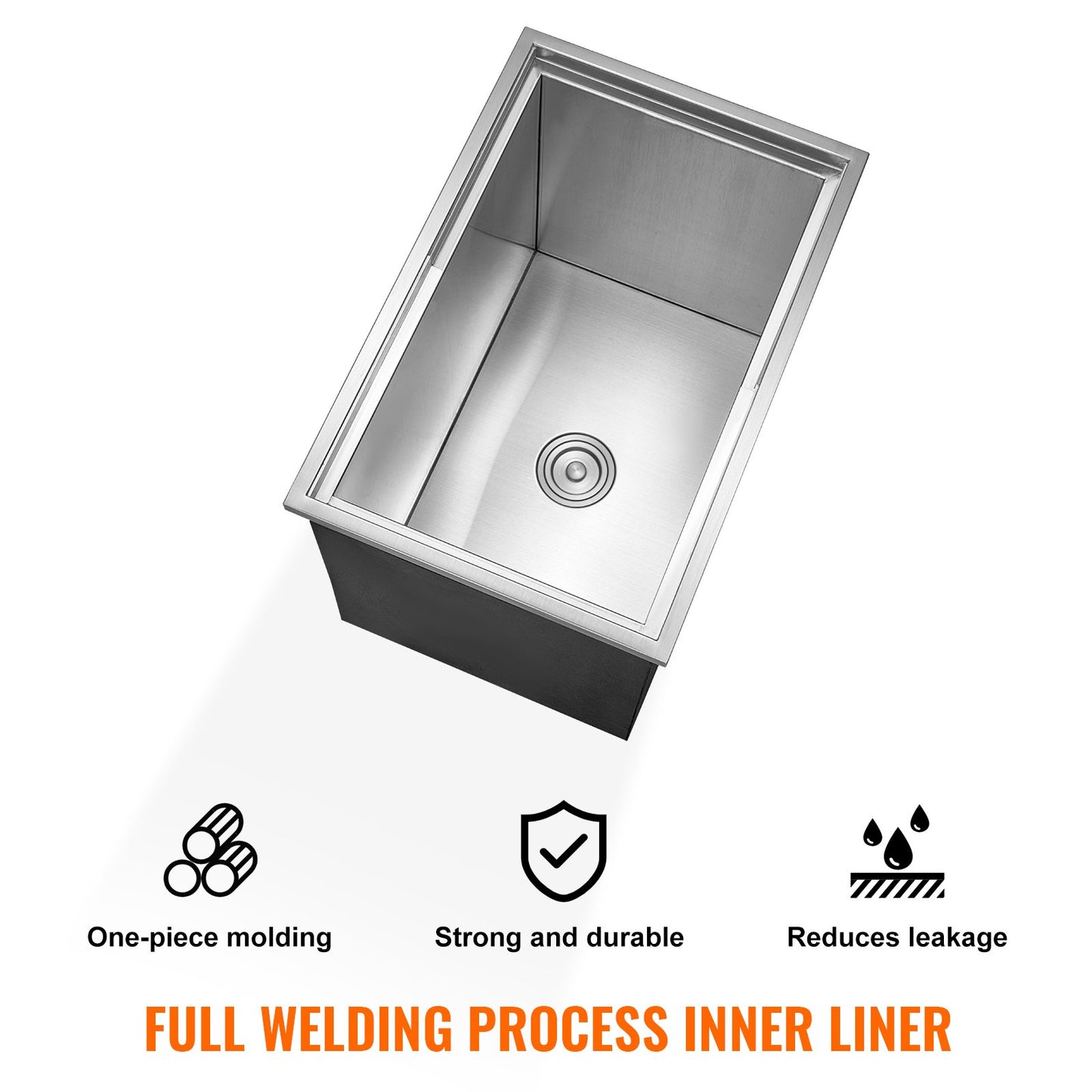 27 "x 18" x 21 "Drop in Ice Chest Ice Cooler Ice Bin Edelstahl mit Deckel