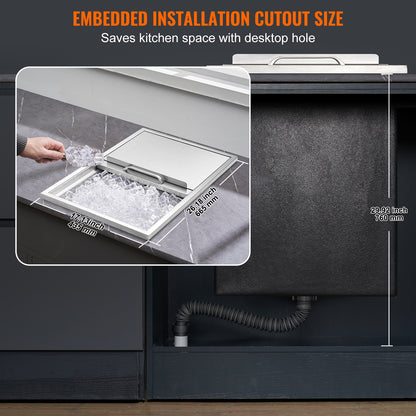 27 "x 18" x 21 "Drop in Ice Chest Ice Cooler Ice Bin Edelstahl mit Deckel