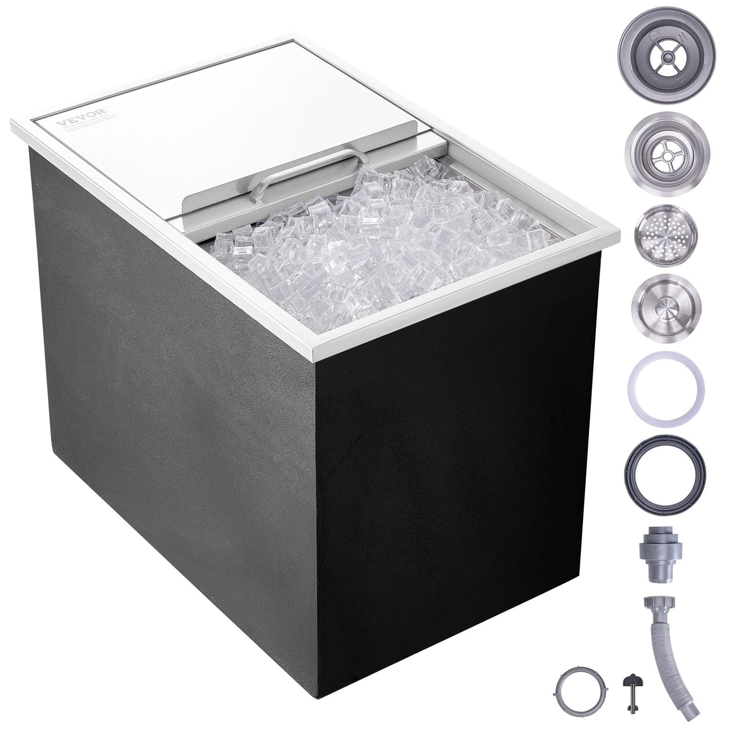 27 "x 18" x 21 "Drop in Ice Chest Ice Cooler Ice Bin Edelstahl mit Deckel