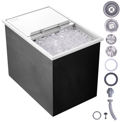 27 "x 18" x 21 "Drop in Ice Chest Ice Cooler Ice Bin Edelstahl mit Deckel