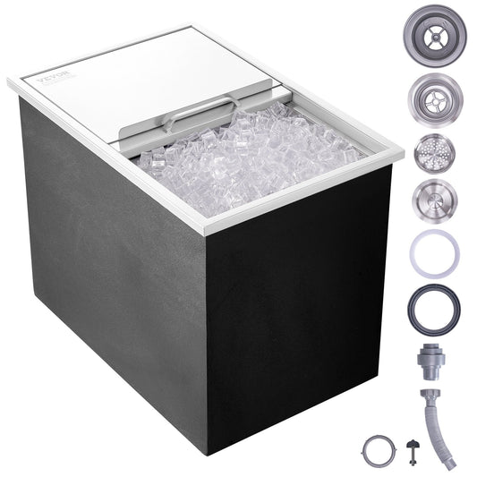 27 "x 18" x 21 "Drop in Ice Chest Ice Cooler Ice Bin Edelstahl mit Deckel