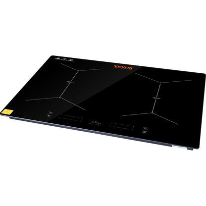 24 tums elektrisk spishäll 4 brännare keramisk glas spis med touchkontroll