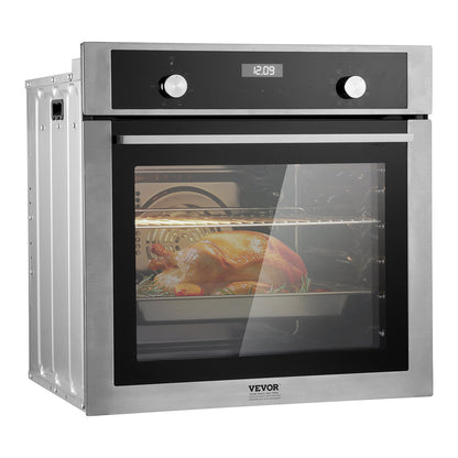 Single Wall Oven 24" Electric Built-in Wall Oven 9 Functions 2.68 Cu. Ft