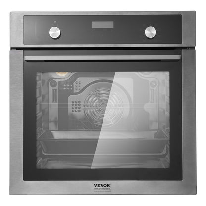 Single Wall Oven 24" Electric Built-in Wall Oven 9 Functions 2.68 Cu. Ft