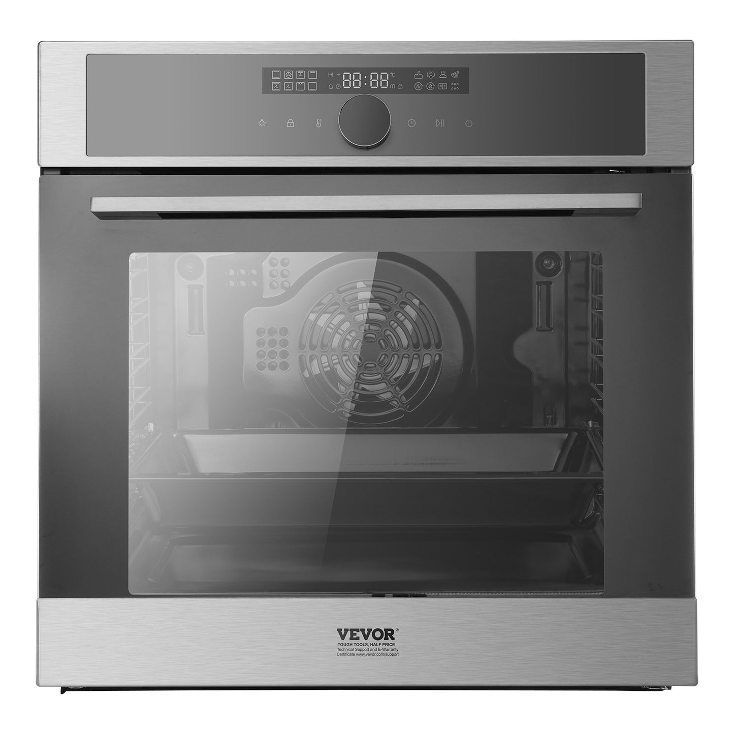 Single Wall Oven 24" Electric Built-in Wall Oven 16 Functions 2.68 Cu. Ft