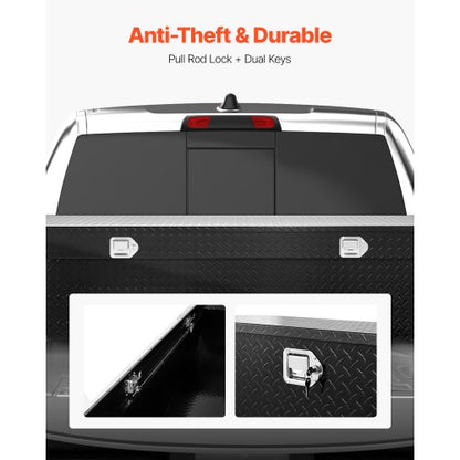 Crossover Verktygslåda 72x20x14 Tum Robust Aluminium Verktygslåda för Lastbilsflak