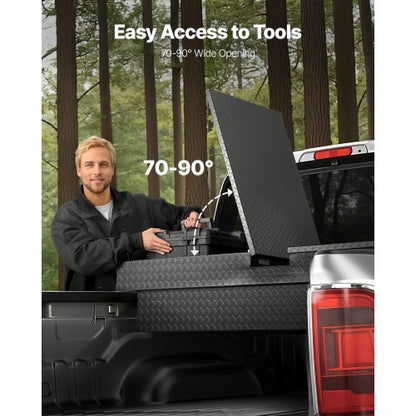 Crossover Verktygslåda 70x20x13 Tum Robust Aluminium Verktygslåda för Lastbilsflak